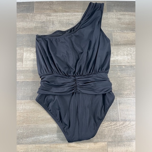 NWOT Michael Kors One-Shoulder Blouson One-Piece - Picture 3 of 8